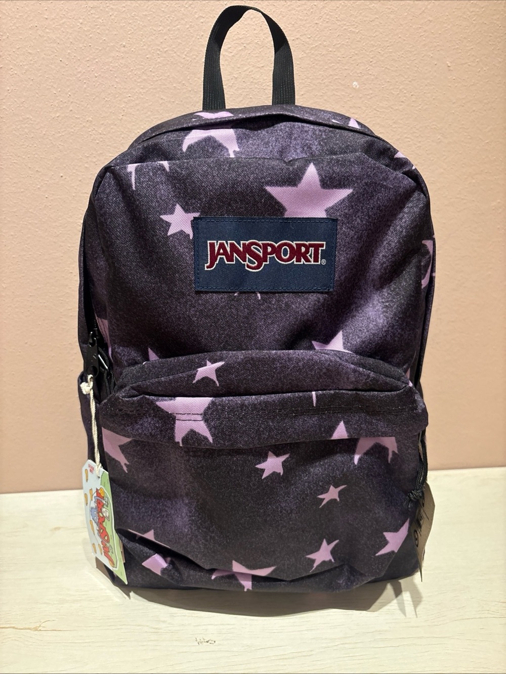 JanSport Superbreak FX Plus Backpack Sprayed Stars Lilac NEW